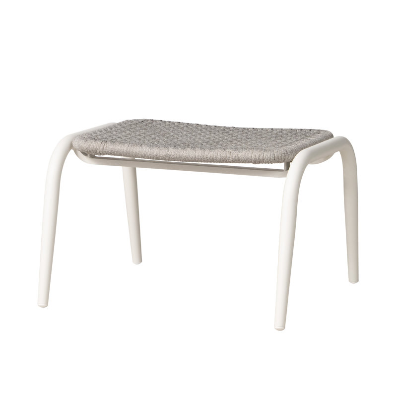 Ottoman, Light Gray, Matte White