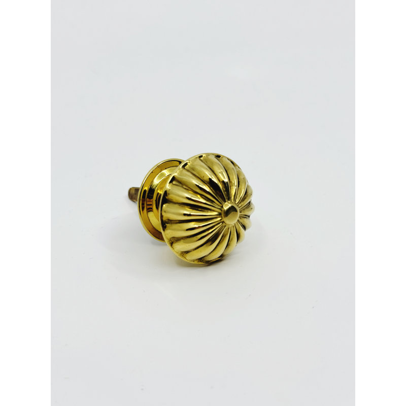 Unlacquered Brass "Sabine" Spool Cabinet Knob