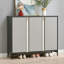 Rangement pour chaussures en aluminium noir et gris-336274829