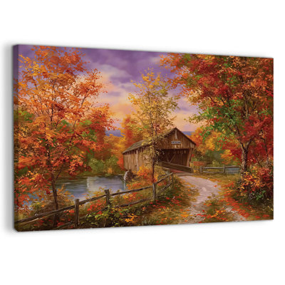 Art mural d'automne, décoration murale photos d'automne, art mural sur toile d'automne, art mural d'automne, art mural pour salon, peintures murales sur toile pour chambre à coucher, art mural d'automne prêt à accrocher 24 po x 36 po