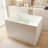 39"×28" Freestanding Tub Acrylic Soaking Bathtub with Seat