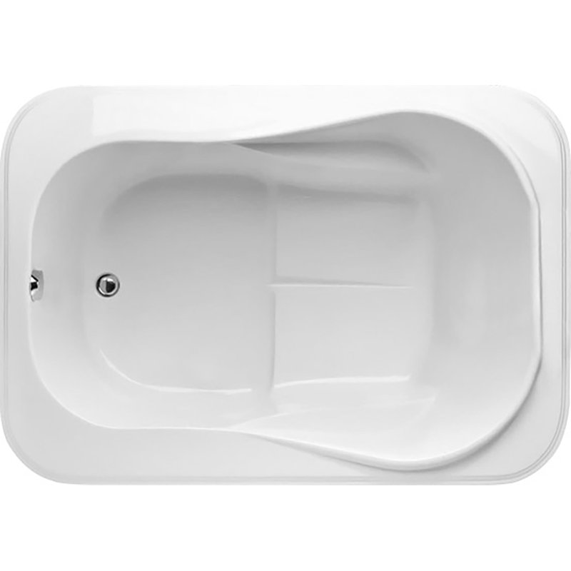 Cassi 60'' x 42'' Soaking Acrylic Bathtub, White, Polished Chrome
