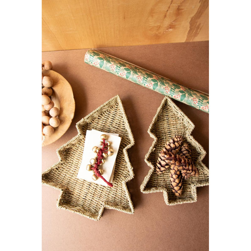 ENSEMBLE DE DEUX PANIERS D'ARBRE DE NOEL DE SEAGRASS