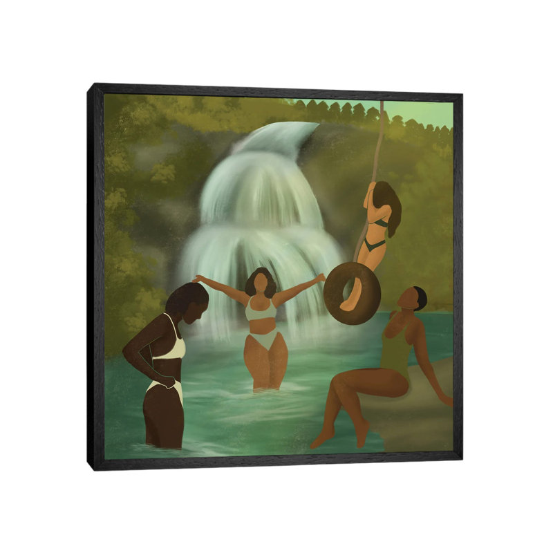 Green by Sarah Dahir - Gallery-Wrapped Canvas Giclée on Canvas, Black Floater Framed, 66.04 cm H x 66.04 cm W