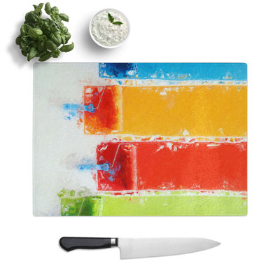 Tempered Glass Paint Rolling Chopping Board