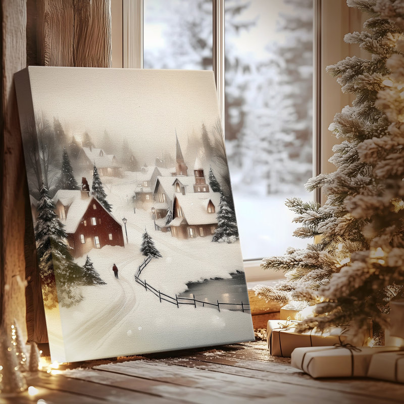 Golden Carol de l'aube - Toile tendue avec châssis de qualité supérieure, H 18 po x l 12 po