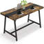 70,87 po, table de conférence rectangulaire moderne pour 6 à 8 personnes, bureau de direction avec structure en métal durable, grande surface de travail pour la collaboration entre la salle de conférence et l'équipe - brun rustique et noir-1348777793