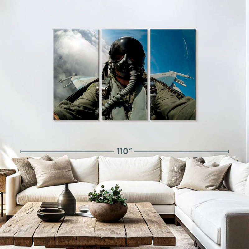F16 Air Force Pilot, 48" H x 74" W