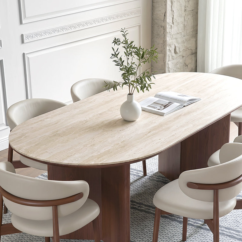 Dining Table with Steel Base, 4, 180cm, Black