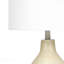 Lampe de table - 24 po de hauteur, matériau en béton beige, abat-jour ivoire et crème-1674763615