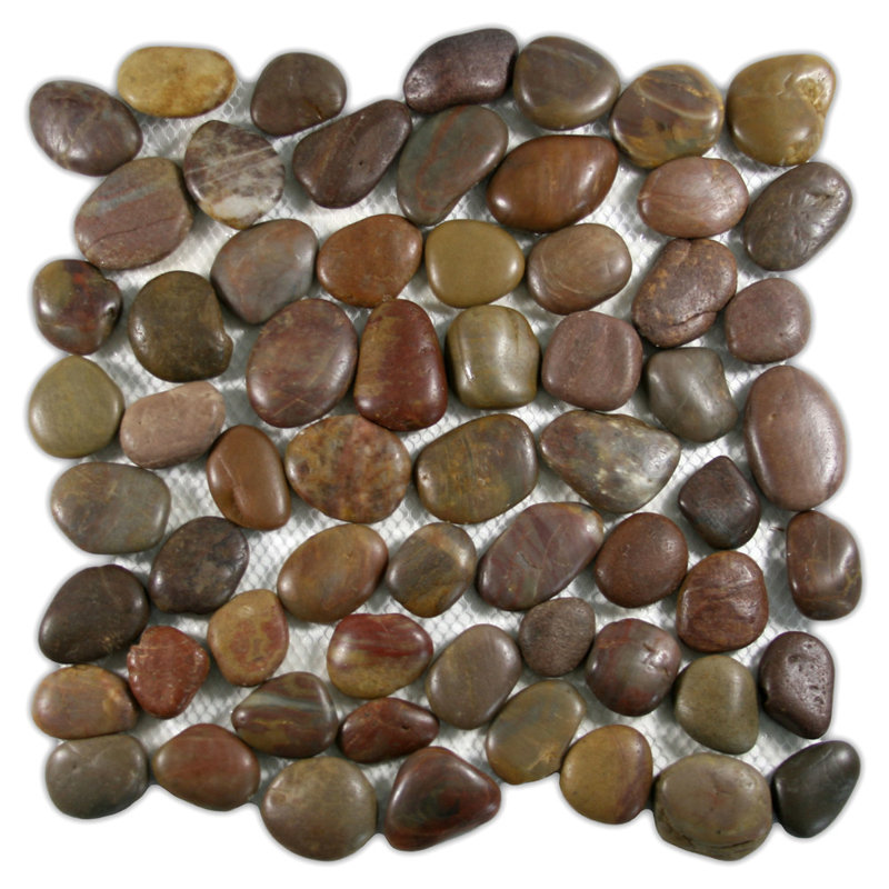 Carrelage mosaïque en pierre naturelle rouge Yalong Pi. Par boîte