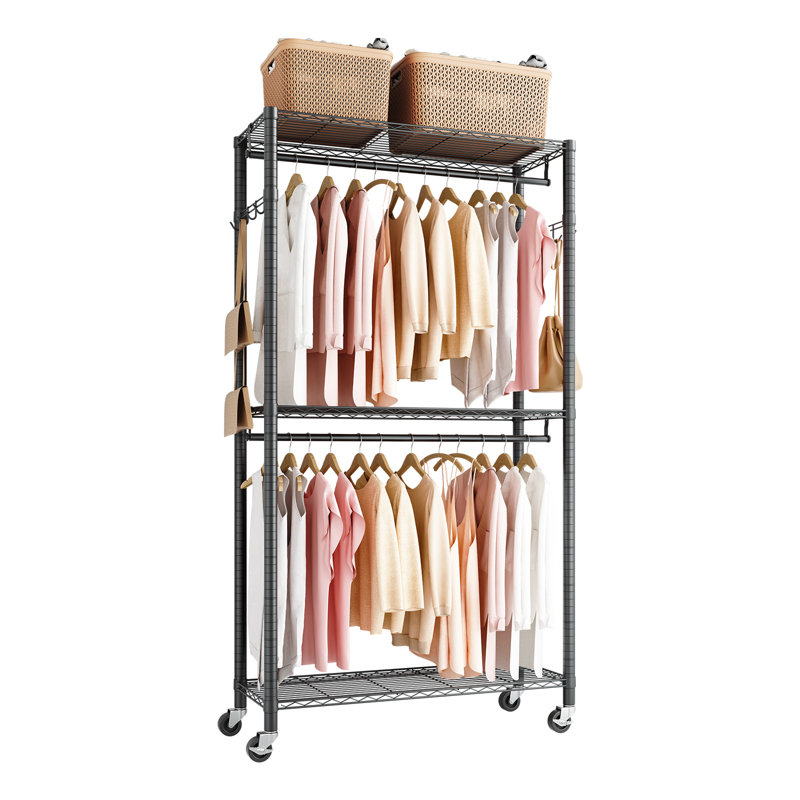 90cm Rolling Clothing Rack