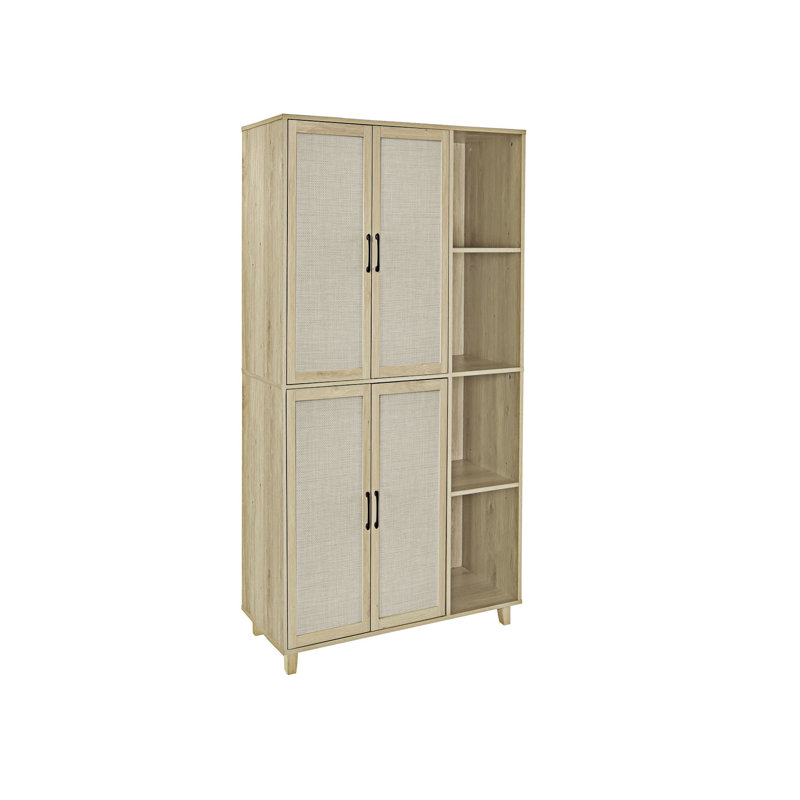 Armoire de rangement 4 portes avec 4 tablettes