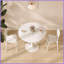 Table basse moderne et compacte pour petits espaces, 31,5 po de diamètre, plateau en panneau de fibres à densité moyenne facile à nettoyer avec base en métal stable