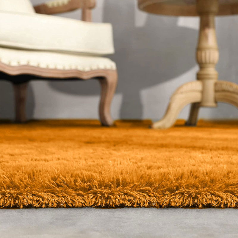 Aionna Soft Fluffy Living Room/Bedroom Shaggy Area Rugs, Rectangle 80  x 150cm