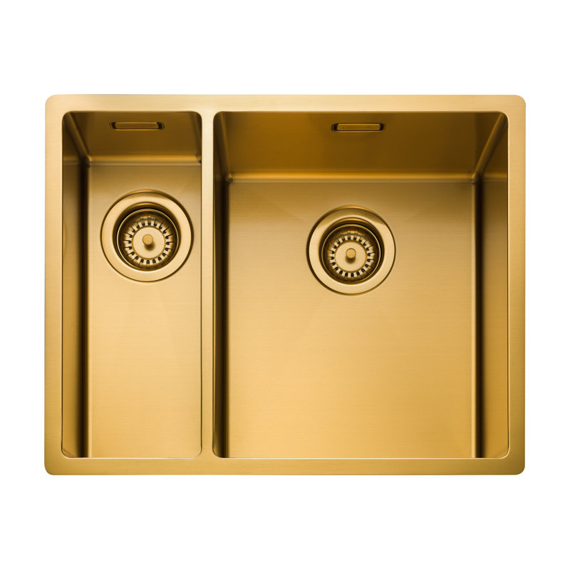 1.5 Bowl Undermount/Inset Kitchen Sink, Gold