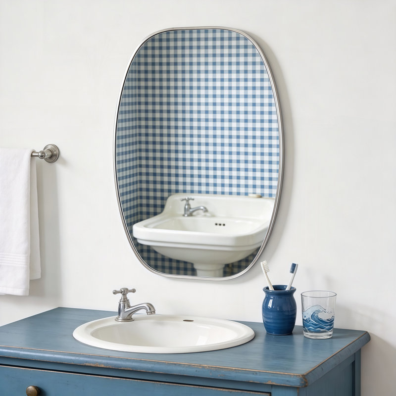 Miroir de salle de bain ovale