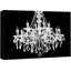 «Glam Crystal Chandelier Silhouette» sur toile de fond abstraite, reproduction d'art sur toile-1440854335-1440854278-1440854279