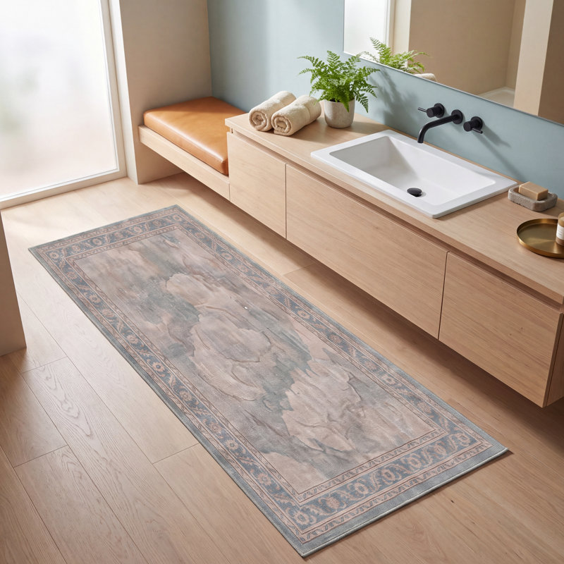 Tapis Delta moderne à poils courts, effet vieilli, aquarelle abstraite, turquoise, beige, gris, brun, blanc, lavable à la machine, antidérapant, pour l'intérieur et l'extérieur, adapté aux animaux domestiques, idéal pour le salon, la chambre, la salle à manger, l'entrée, le couloir, le bureau