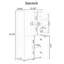 Armoire de rangement haute et large pour salle de bain, unité de rangement pour salle de bain, armoire autoportante avec 4 portes, tablettes réglables, blanc