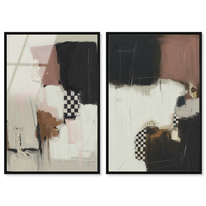 Longing Set Set by Oliver Gal, 31"H x 46"W, Black Floater Frame
