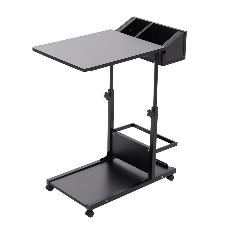 Metal Base Computer Desk, Black/Black