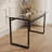 51" Modern Minimalist Rectangular Glass Dining Table with Tempered Glass Tabletop and Metal Legs-1117164859
