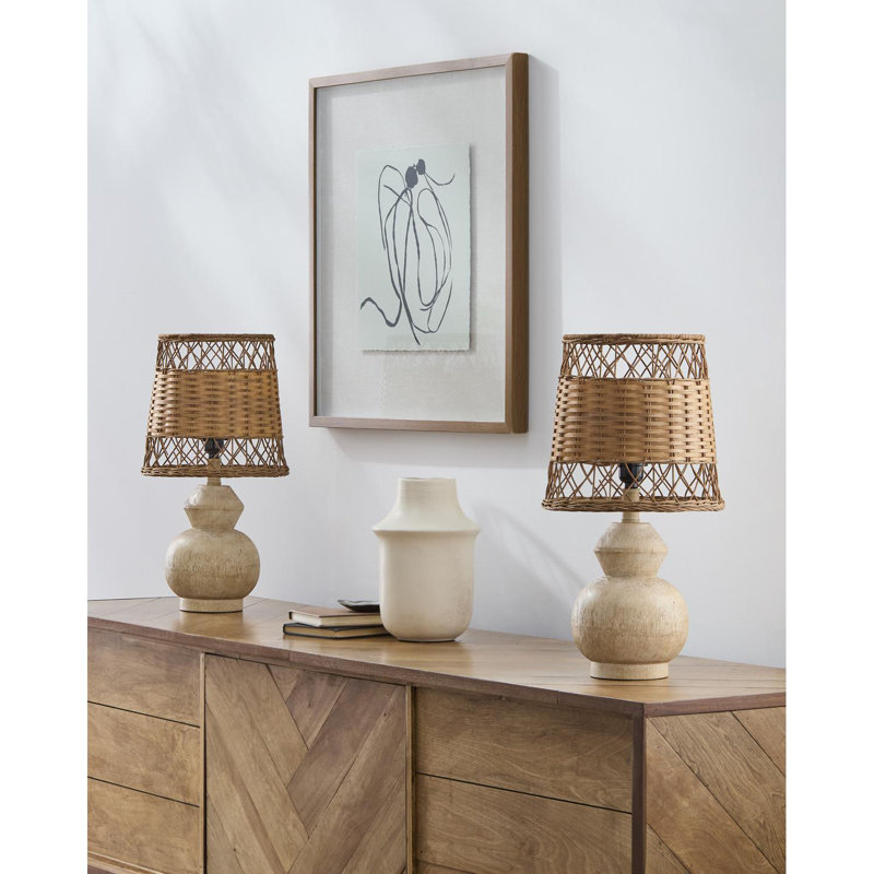 Caryssa Accent Table Lamp, Beige