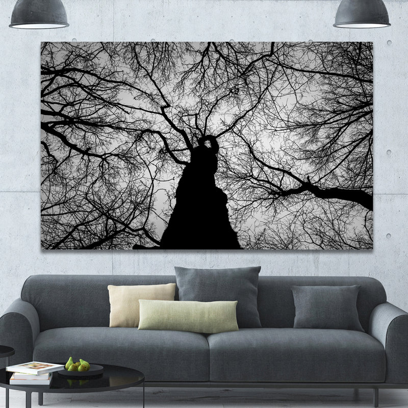 « hoto of winter branches », reproduction de photo sur toile tendue, H 40 po x l 60 po x P 1,5 po