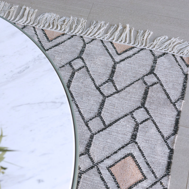 Ashes Geometric Area Rug in Gray, Rectangle 5'3" x 7'6"