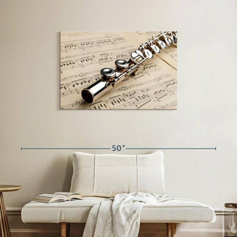 Abarca Sheet Music Flute, 24" H x 36" W