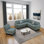 Canapé modulaire en L 95,5 po Antania