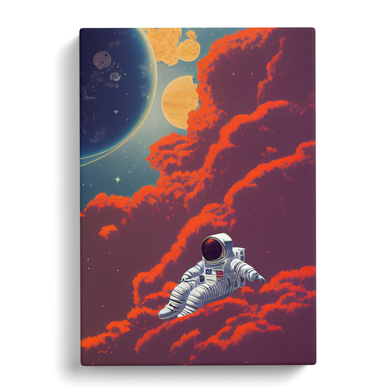 XC1022-3755X Resting Astronaut - Wrapped Canvas Print, 50cm H x 35cm W x 2cm D