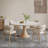 Nordic style solid wood round table-106384745