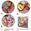 «Rose and Blue Gemstone Fusion», reproduction d'art abstrait mural-110266539-110266536