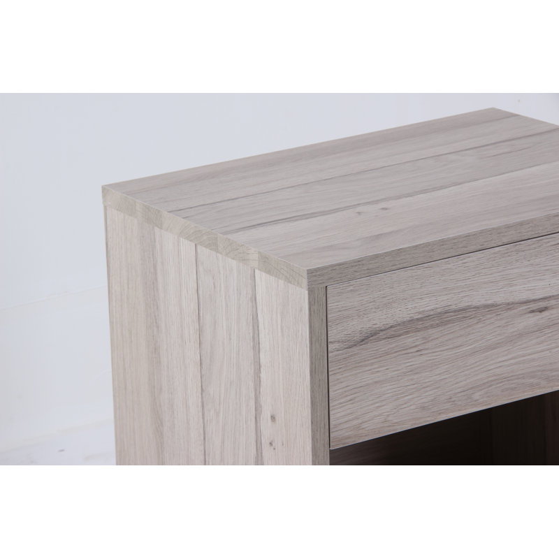 Silliman 48cm W Manufactured Wood Bedside Table, Oak