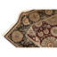 Tapis brun / bleu / beige en laine noué à la main de conception unique 5 pi 9 po x 8 pi 9 po