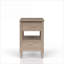 Table de chevet avec 2 tiroirs couleur sable - Rangement pour chambre à coucher