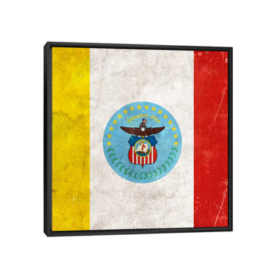 «Columbus Flag, Lomo Film Grunge», reproduction d'art sur toile