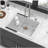 25x22" White granite composite Drop-in kitchen sink