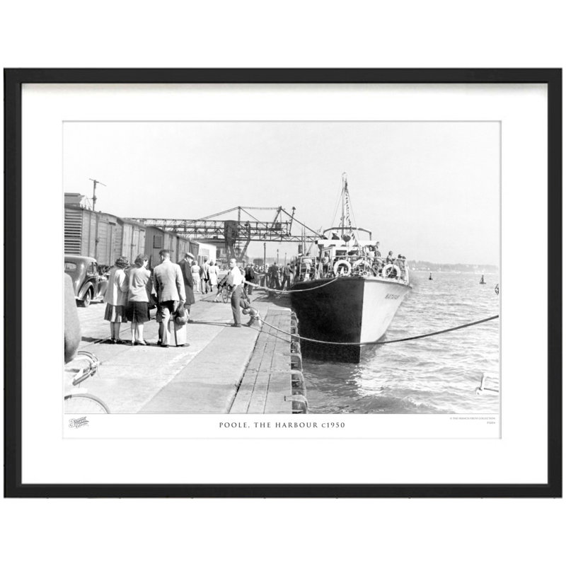 Poole, The Harbour C1950 by Francis Frith - Single Picture Frame Print, 45cm H x 60cm W x 2.3cm D