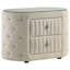 Table de chevet rembourrée 2 tiroirs Santiago Ivory