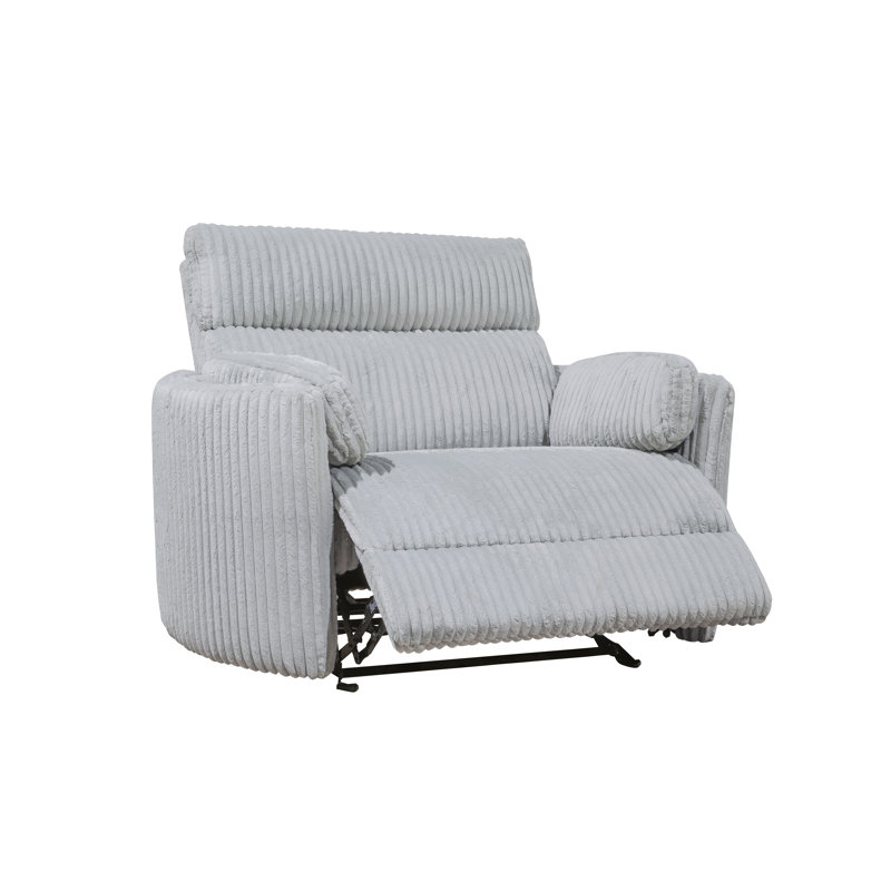 Diton Power Glider Recliner with Round Arms, Mega Grey Corduroy