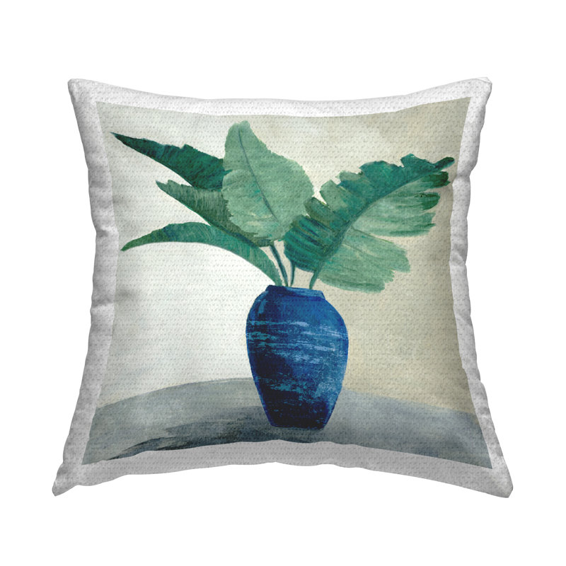Coussin d'extérieur Fan Palms in Vase