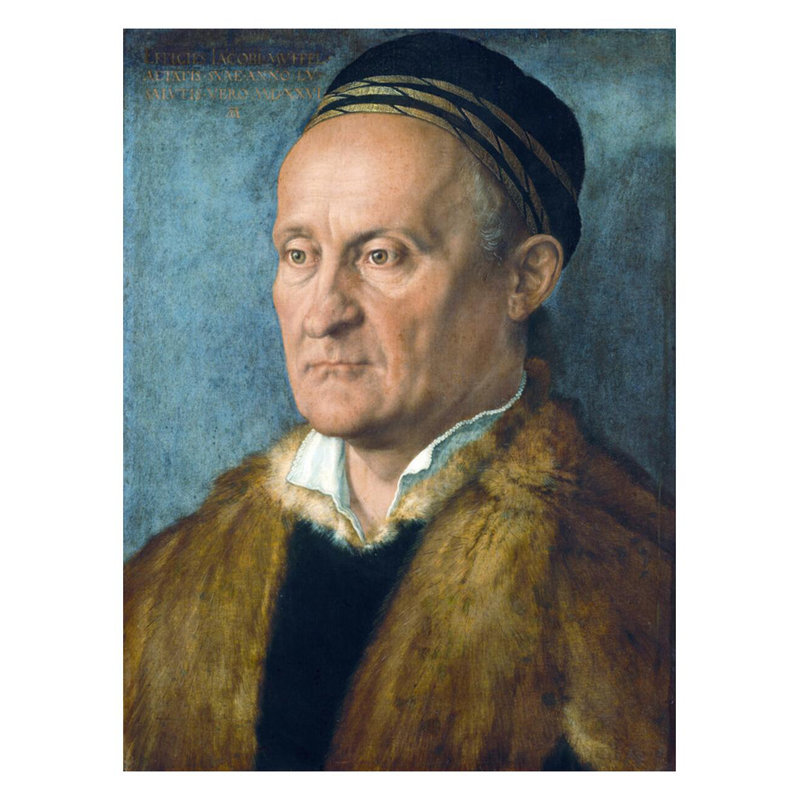 Portrait de Jakob Muffel par Albrecht Dürer - Estampe numérique, H 28 po x l 22 po