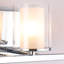 Luminaire de salle de bain Dorcelus à haute transmission avec abat-jour en verre transparent G9-1350887130-1350887125