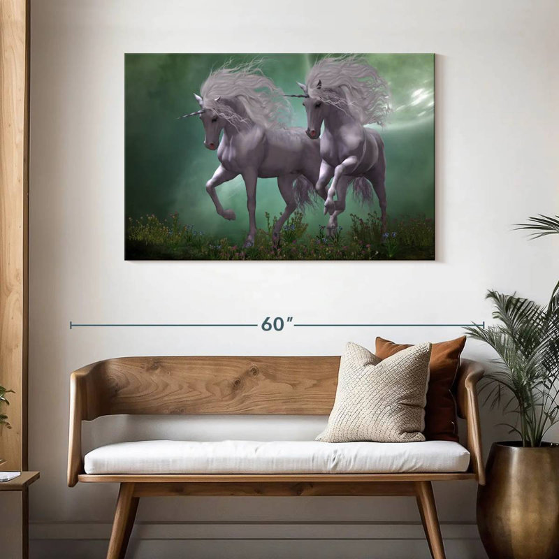 Amateurs de licorne, H 30 po x l 45 po