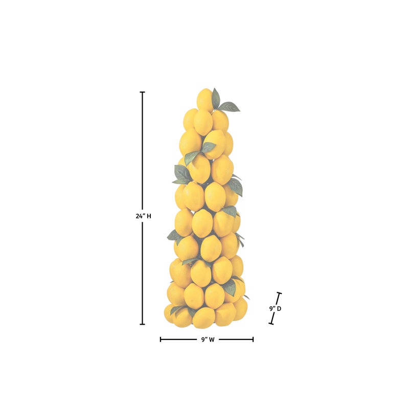 Arbre conique topiaire 24 "citronnier, 24" x 9"