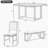 6-Piece Dining Table Set