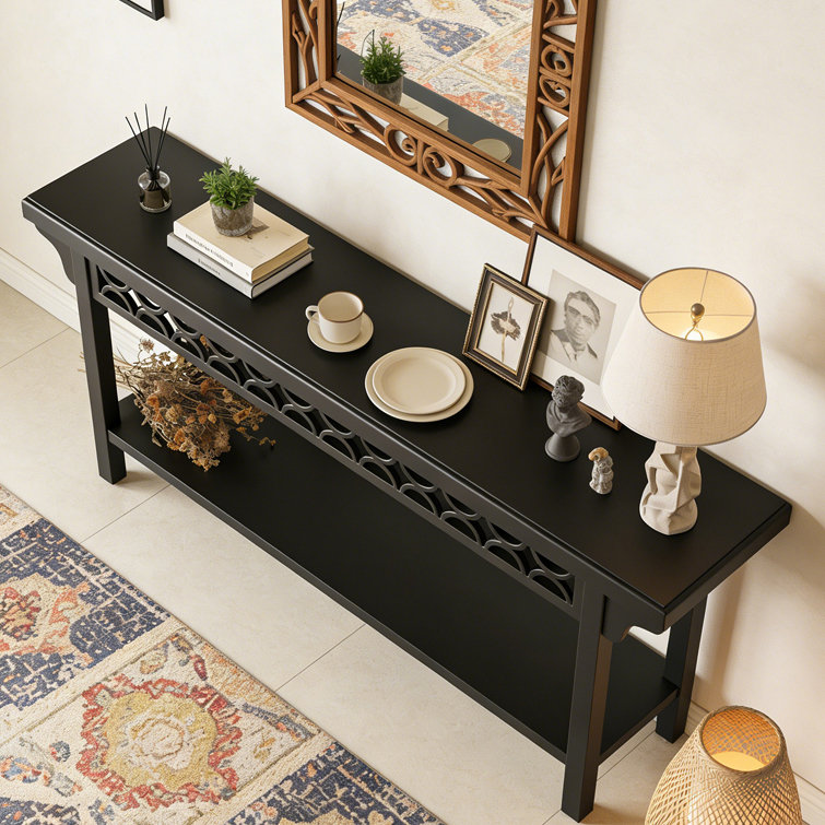 Table basse avec rangement Farmhouse, Noir